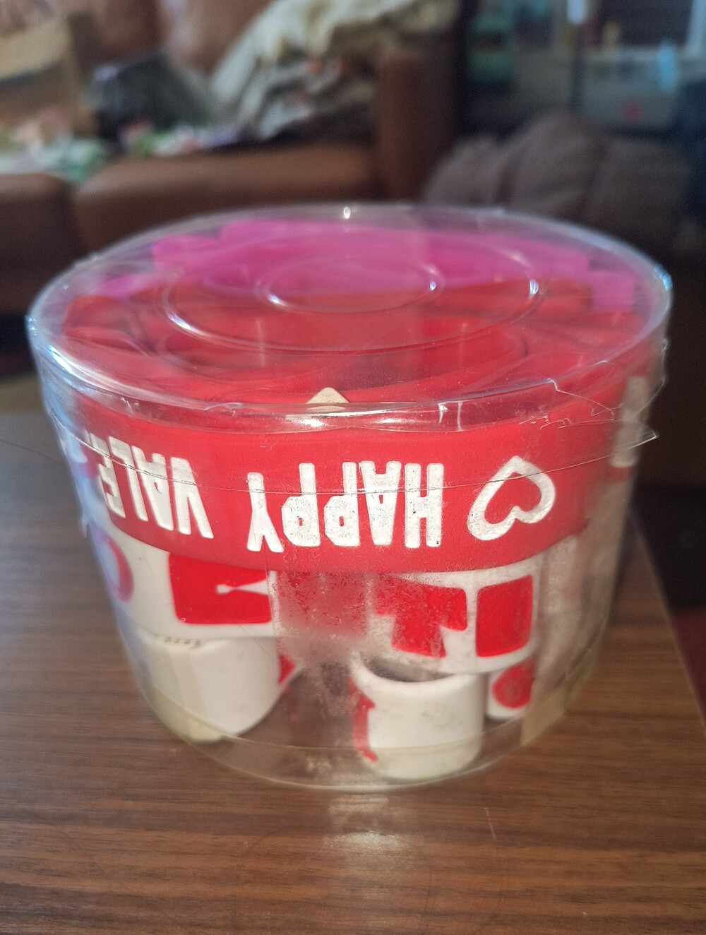 Assorted Pink Red White Valentine's Day Rubber Bracelets